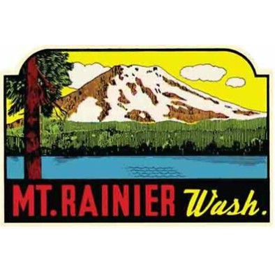 (image for) Washington (3) Mt. Rainier Vintage Vacation Sticker